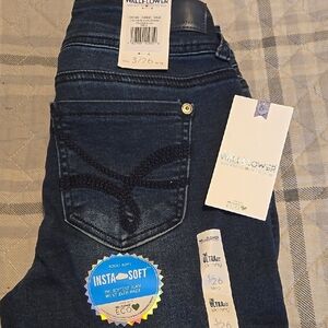 Wallflower Blue Skinny Jeans with Contrast Stitching